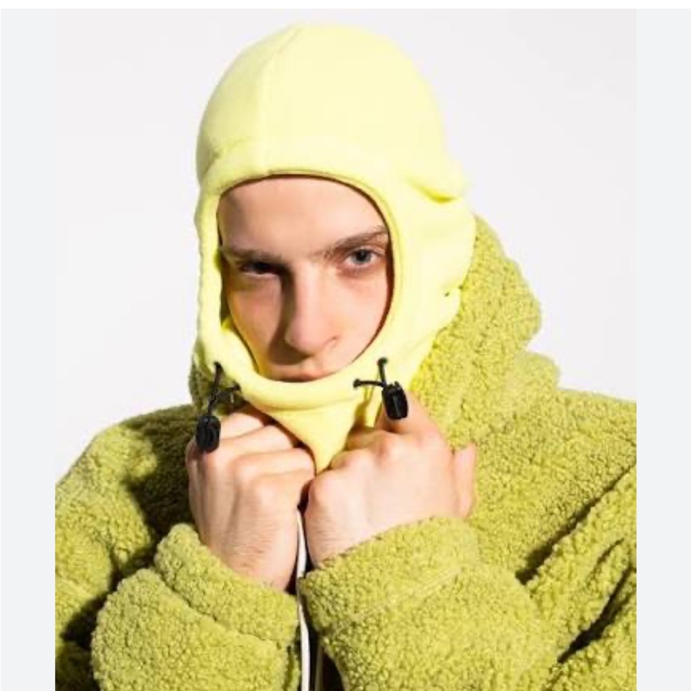 Diesel yellow fleece balaclava